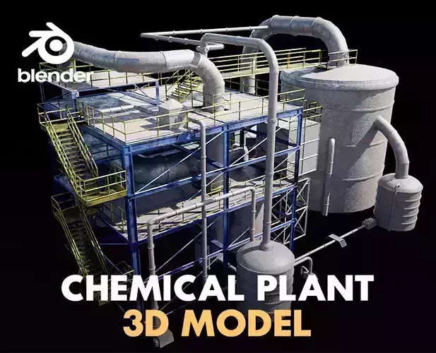 chemical plant 3D model