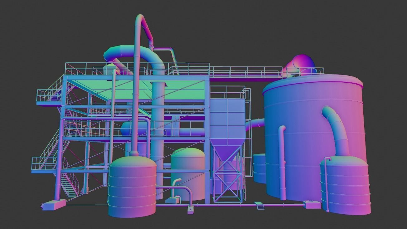 chemical plant 3D model_18