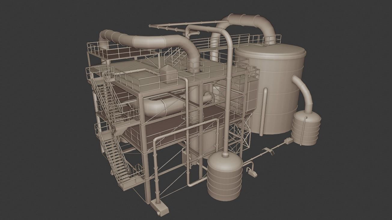 chemical plant 3D model_11