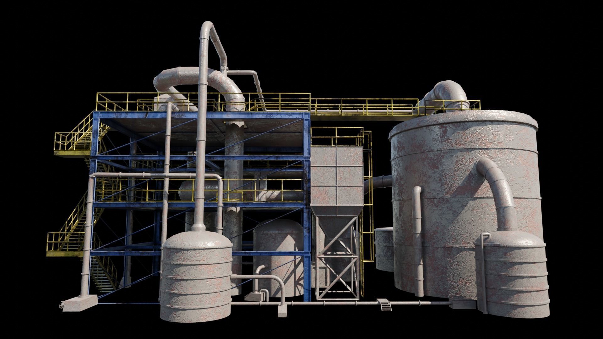 chemical plant 3D model_3