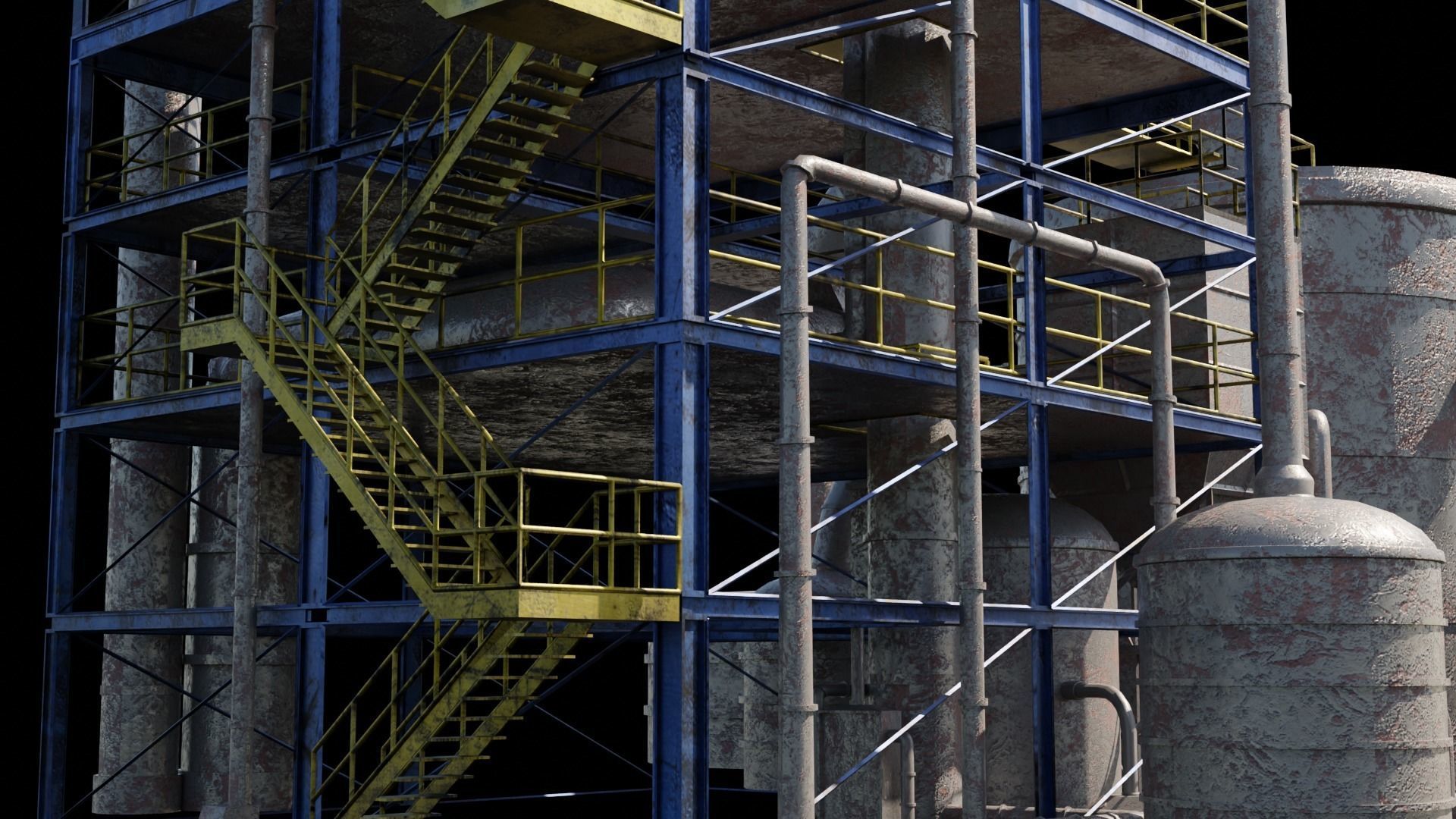 chemical plant 3D model_4