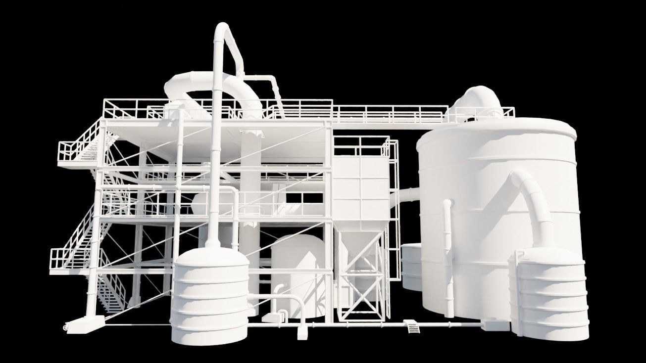 chemical plant 3D model_6