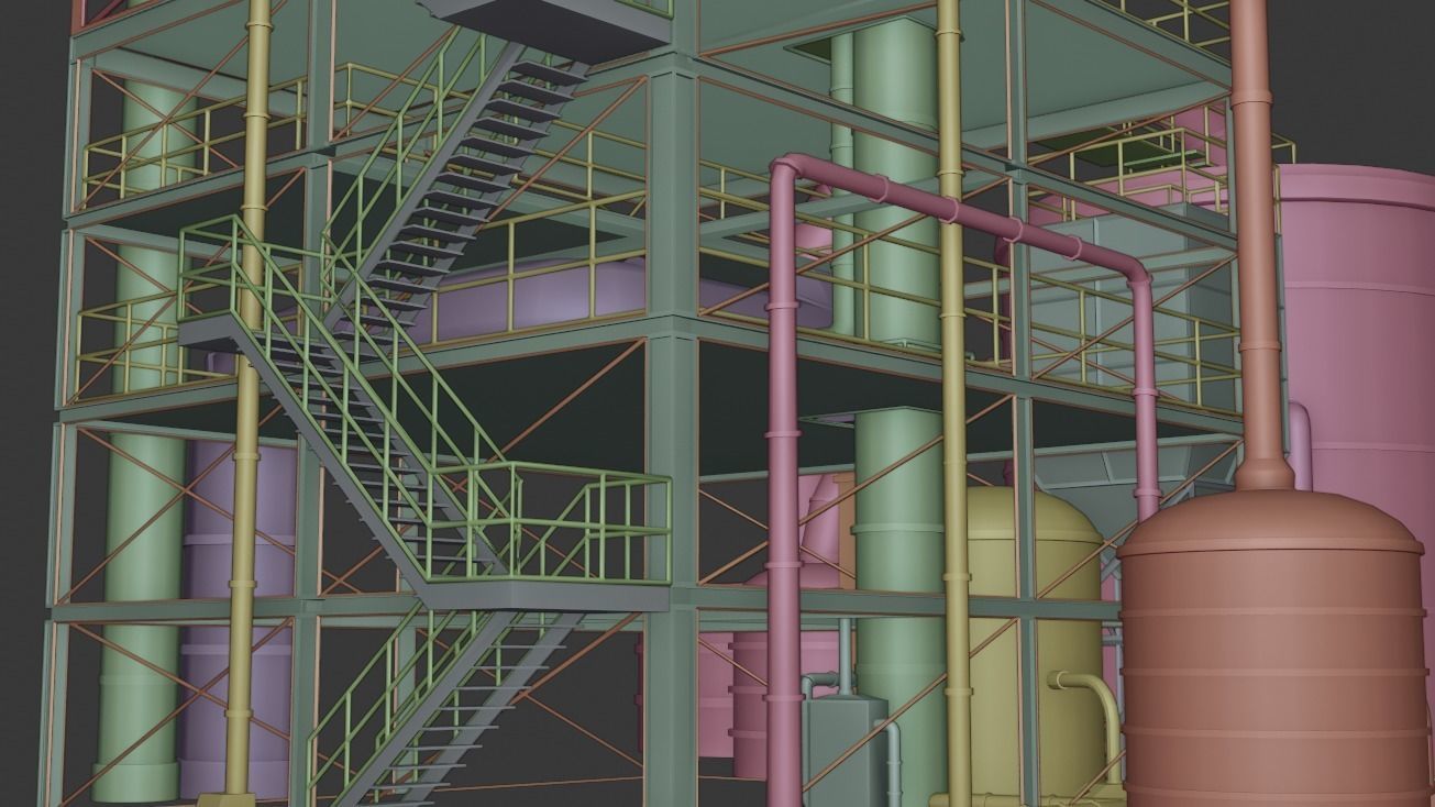 chemical plant 3D model_16