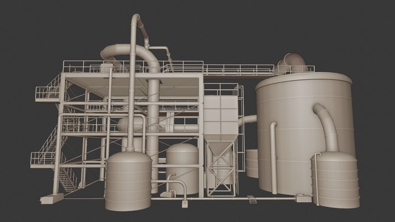 chemical plant 3D model_10
