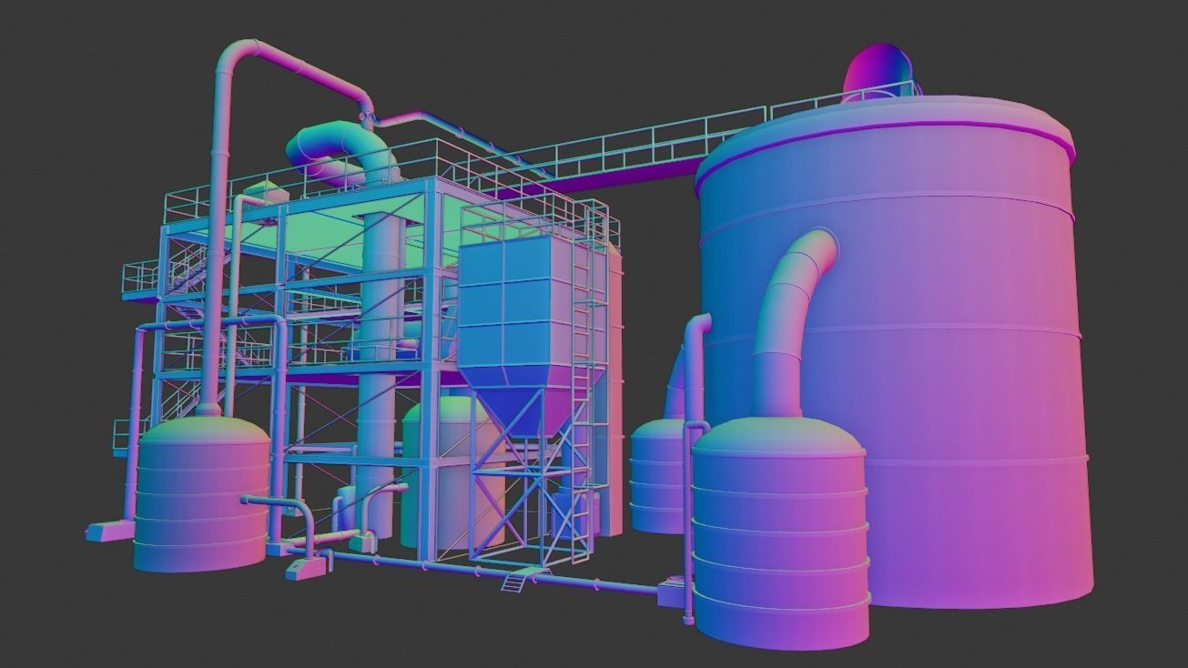 chemical plant 3D model_17