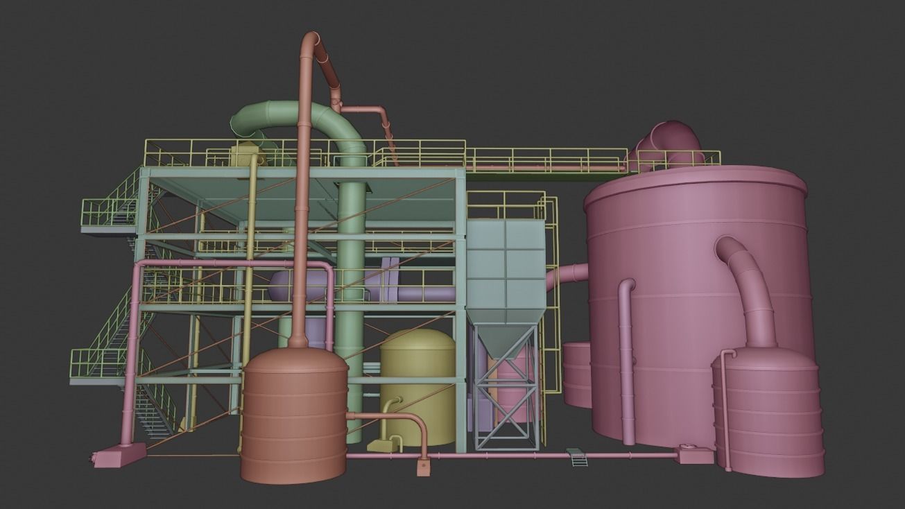 chemical plant 3D model_14