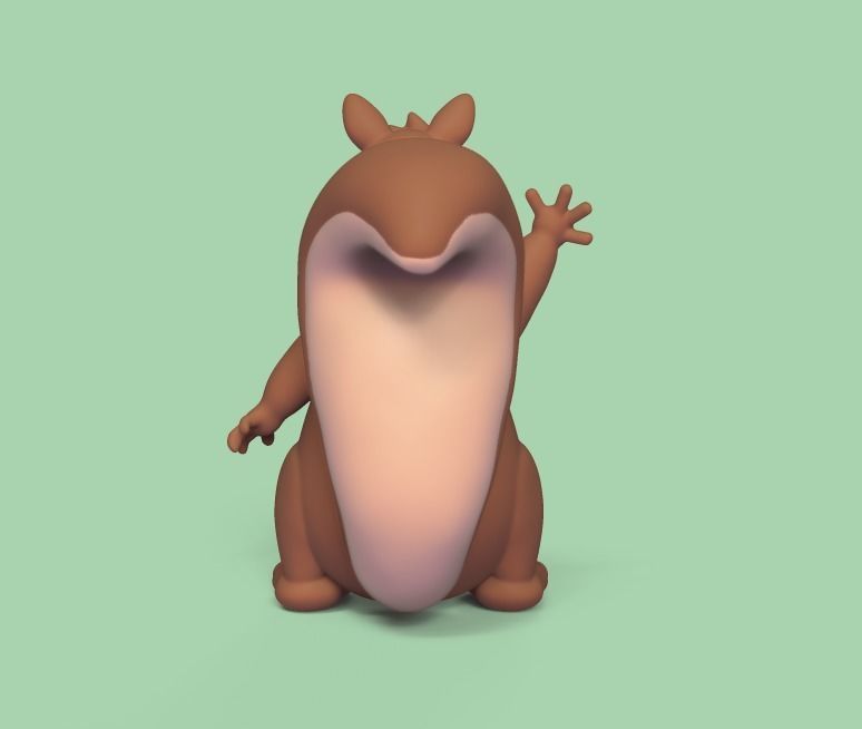 Waving Squirrel 3D print model_3