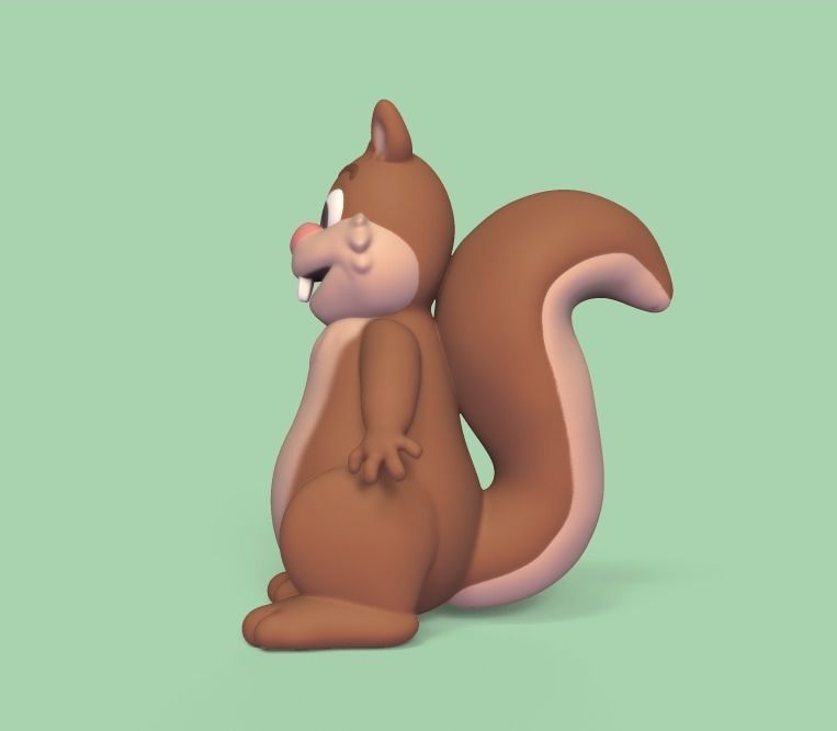 Waving Squirrel 3D print model_2