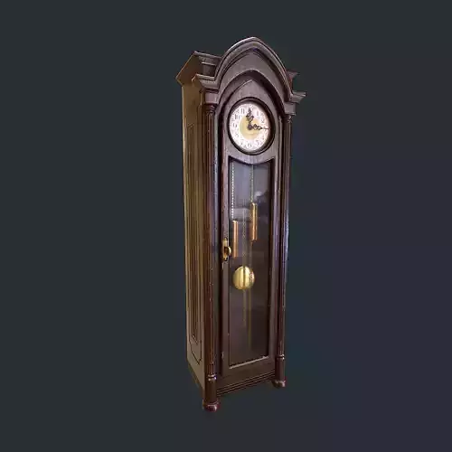 Old Clock Animated v1 Low-poly 3D model