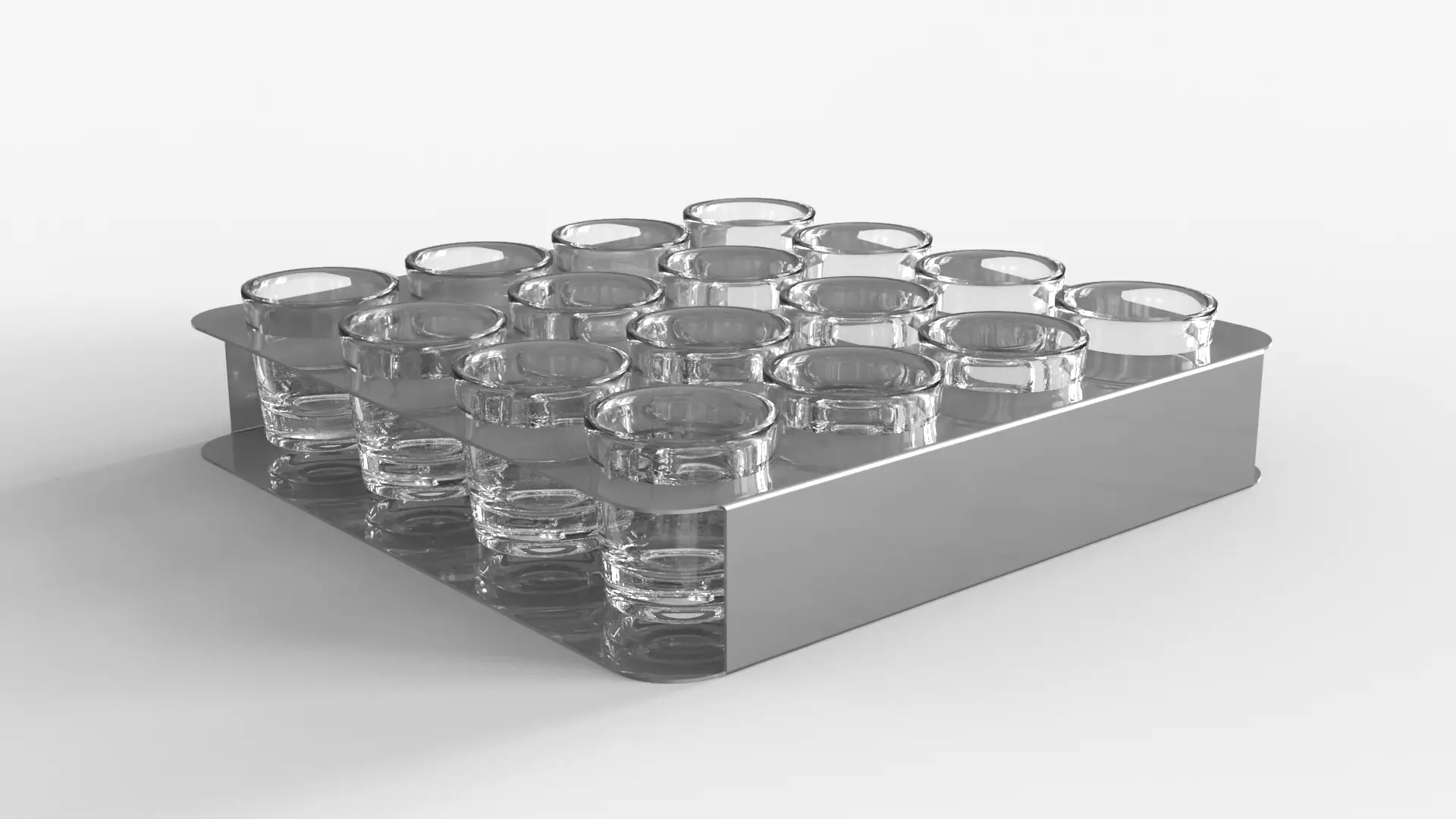 Shot Glasses Tray 3D model