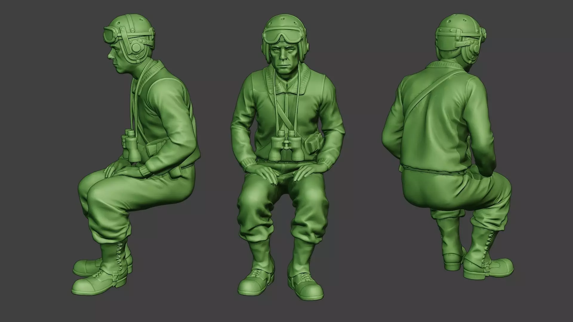 American Tank Crew unit ww2 Sit2 ATC1 3D print model_0