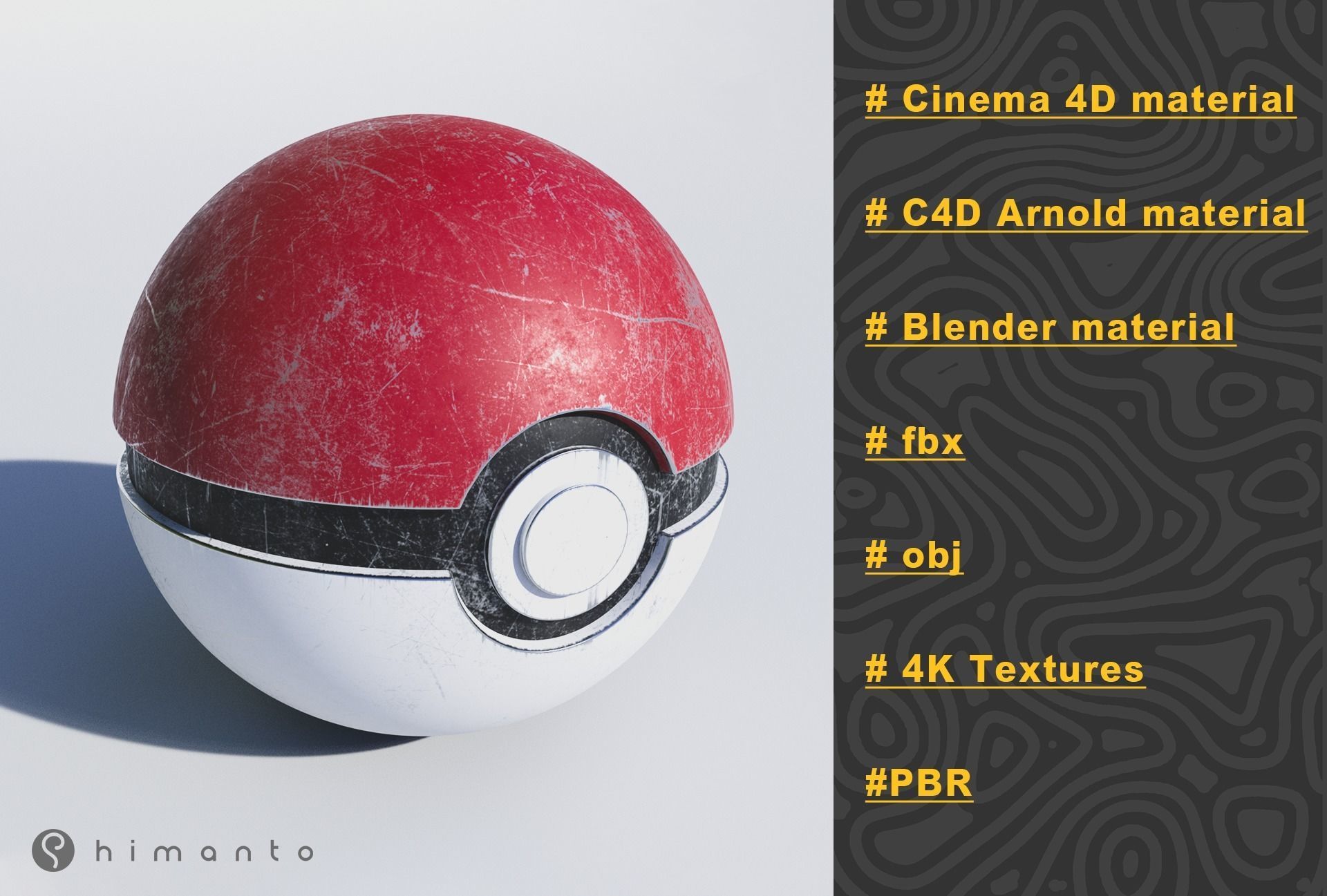 Pokeball 3D model 4k Texture Low-poly 3D model_1
