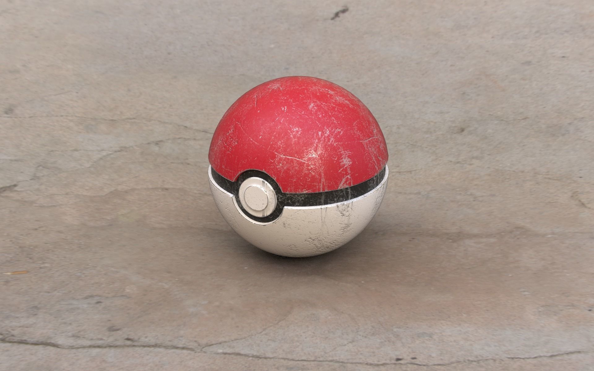 Pokeball 3D model 4k Texture Low-poly 3D model_3