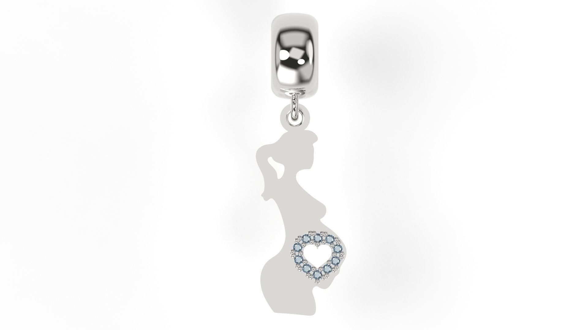 Pregnant Charm 3D print model_1