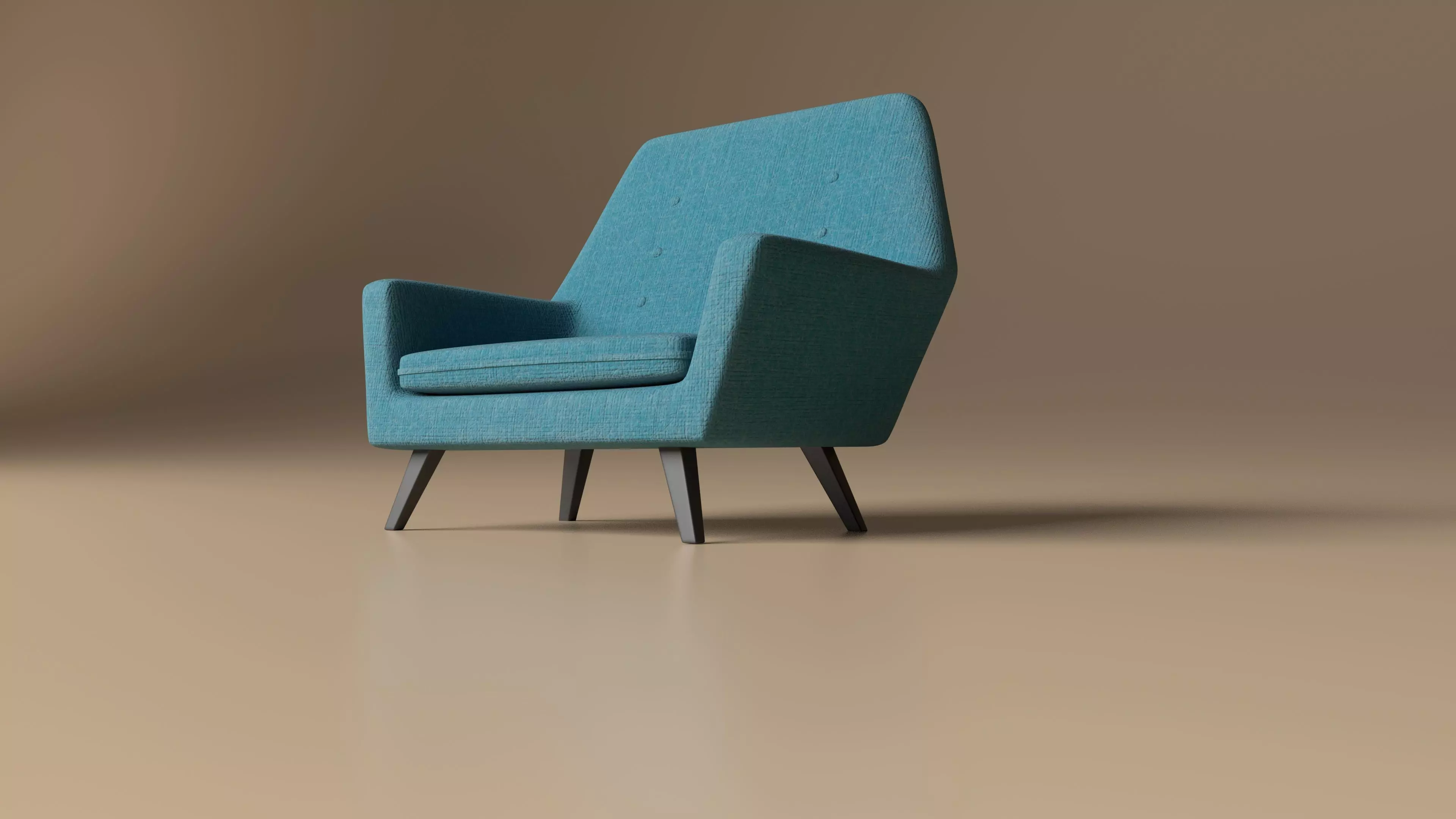 Chair teal Free 3D model