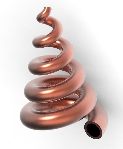 Copper Vortex Pipe 3D print model_1