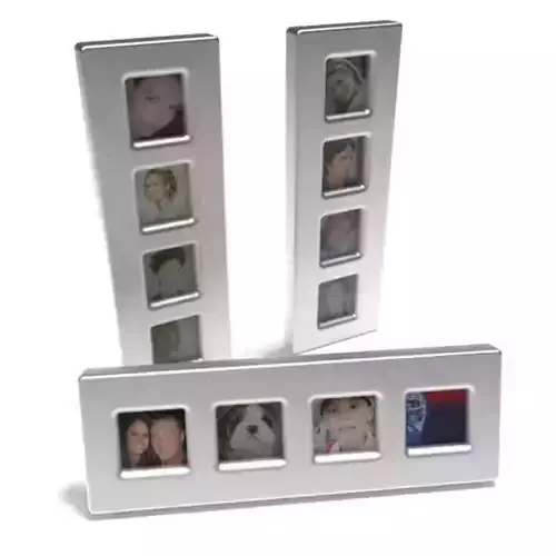 Rectangular Silver Frames For Four Pictures