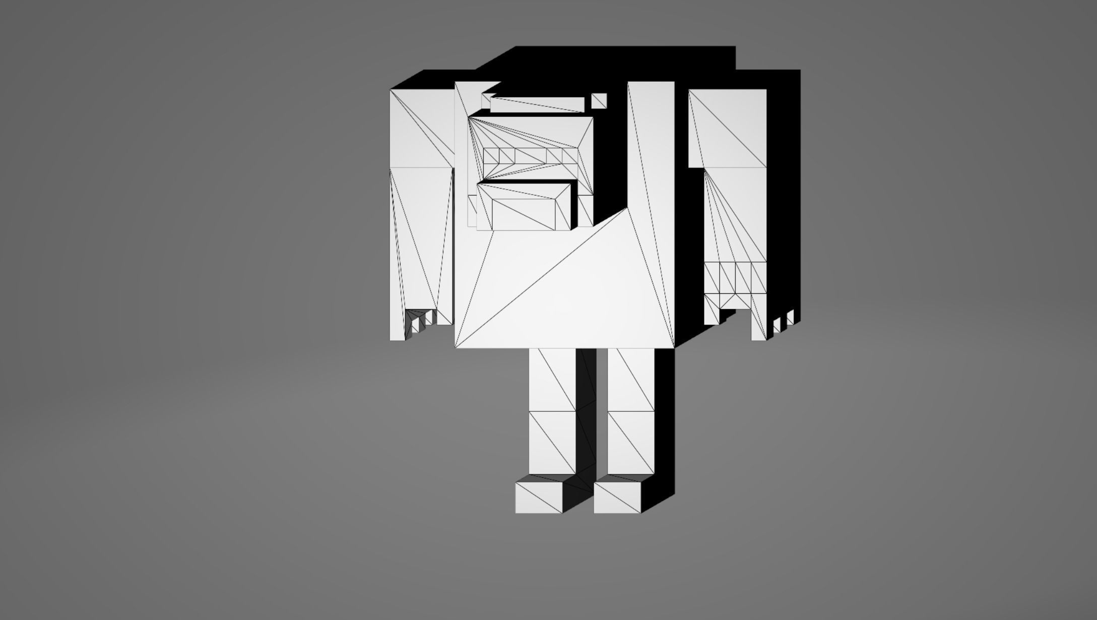 Voxel Man Free low-poly 3D model_5