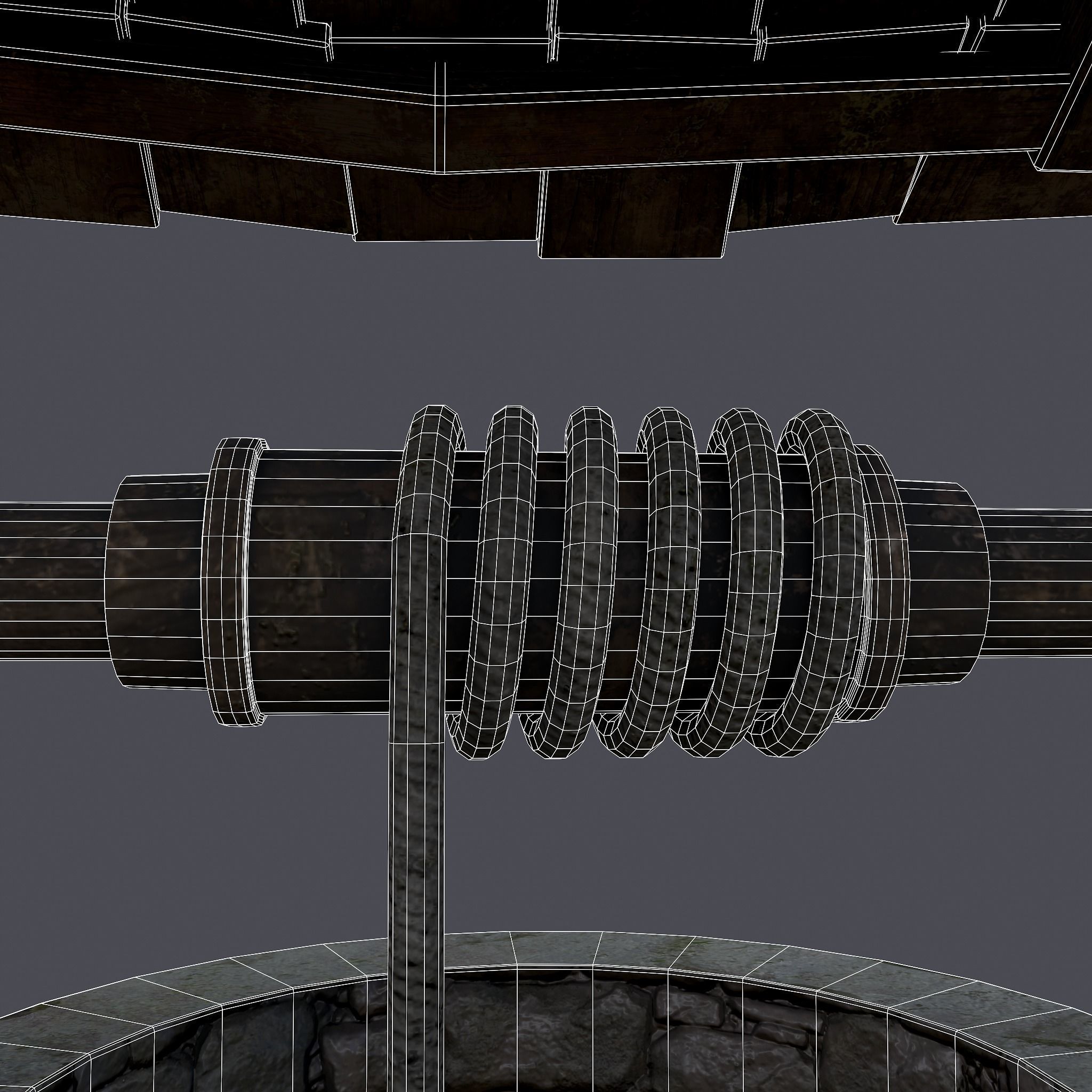 Medieval Water Well  Low-poly 3D model_19