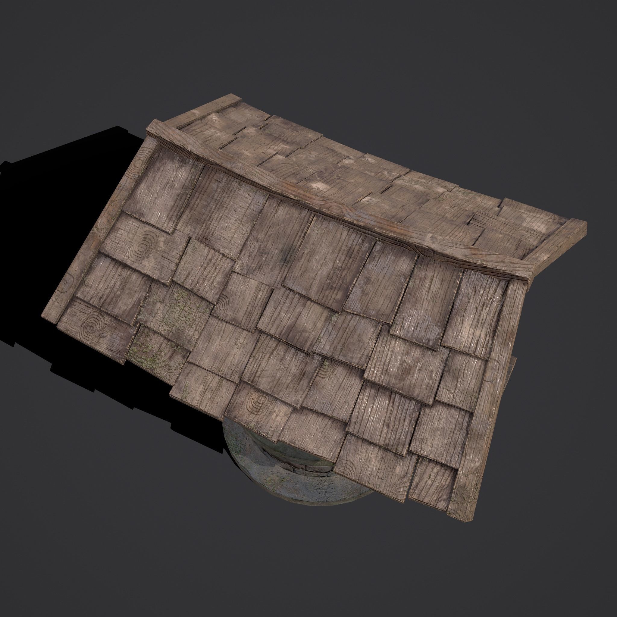 Medieval Water Well  Low-poly 3D model_5