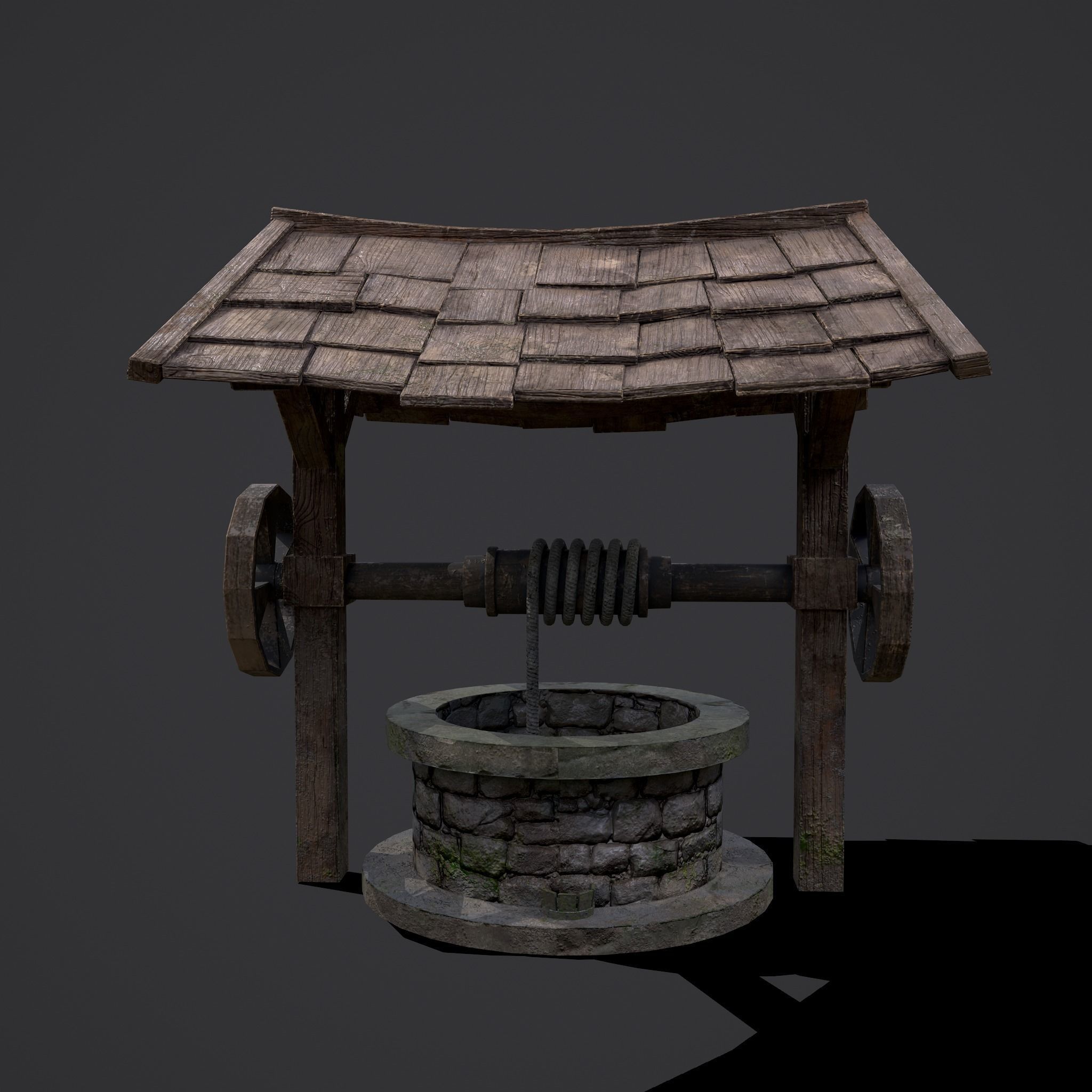 Medieval Water Well  Low-poly 3D model_8
