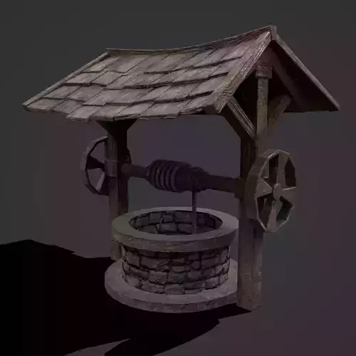 Medieval Water Well  Low-poly 3D model