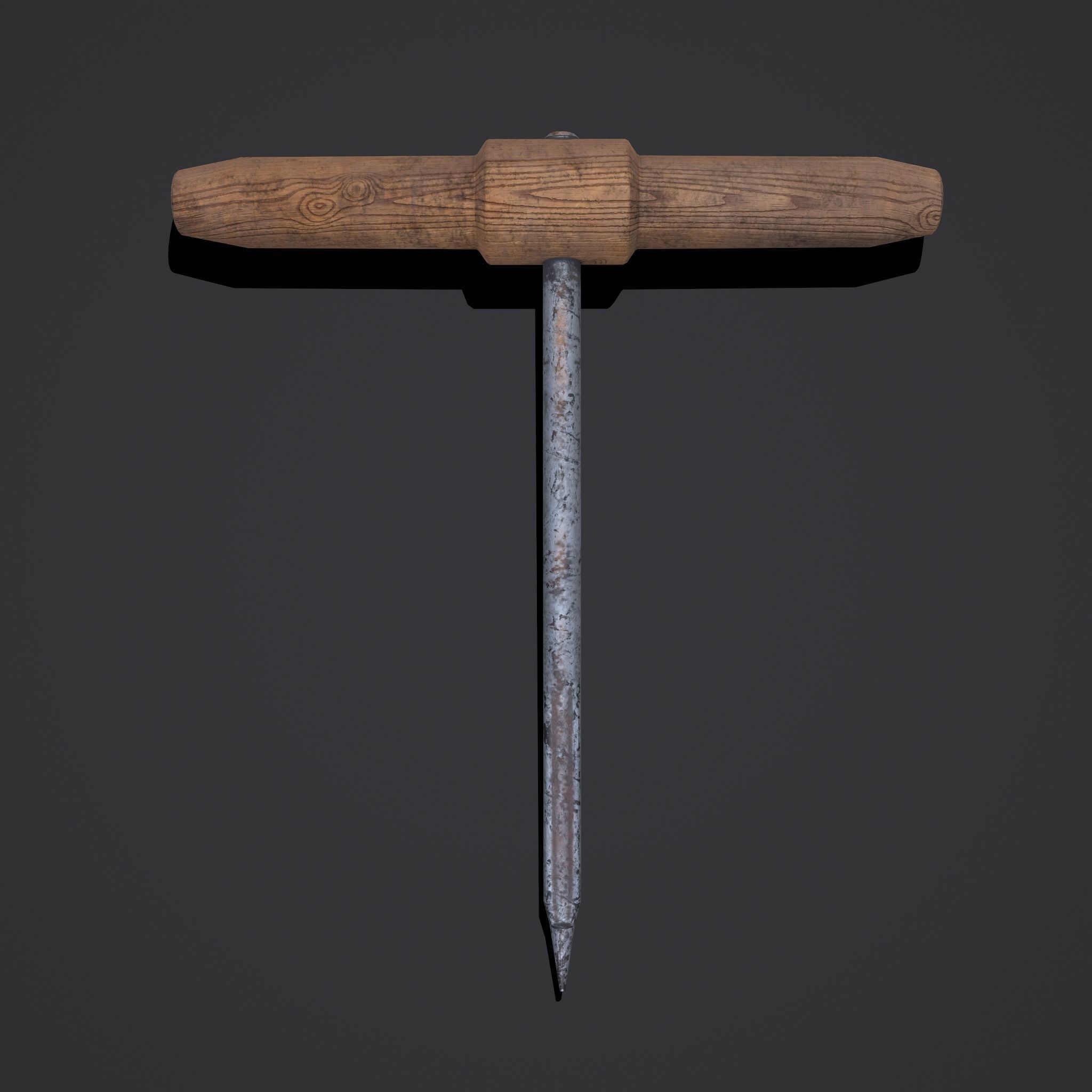 Carpenter Hand Tools Low-poly 3D model_4