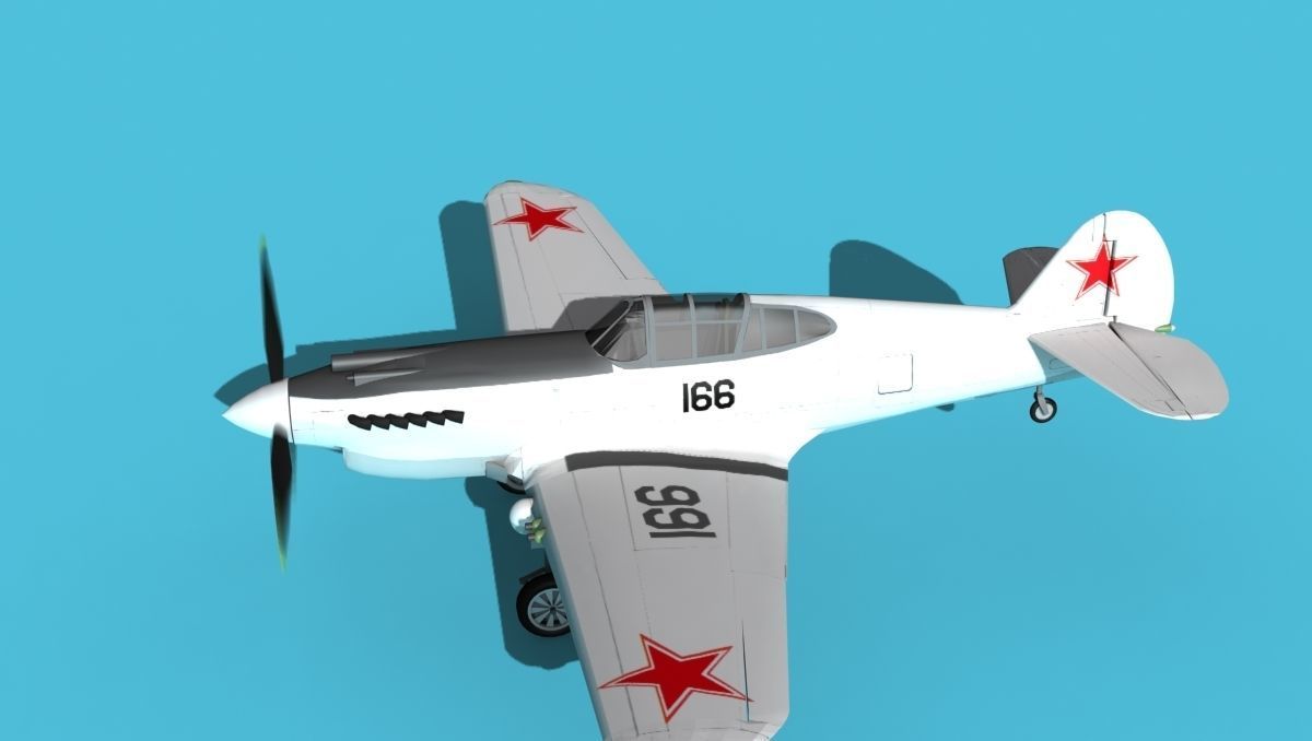 Curtiss P-40B Tomahawk V14 Soviet Union 3D model_9