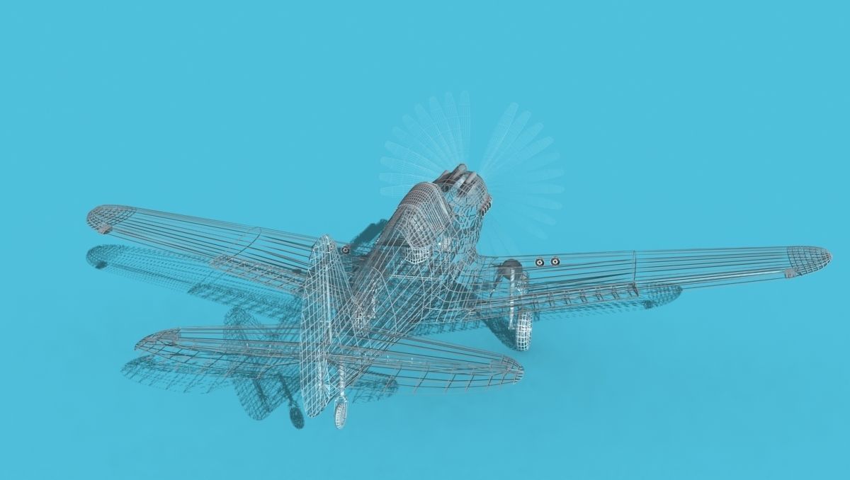 Curtiss P-40B Tomahawk V14 Soviet Union 3D model_16