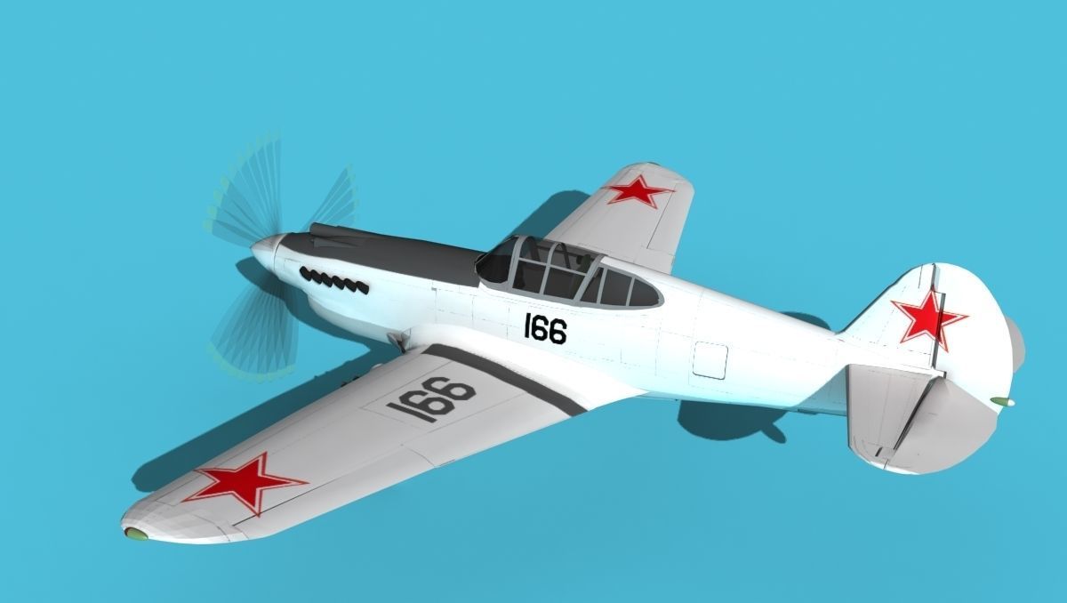 Curtiss P-40B Tomahawk V14 Soviet Union 3D model_8