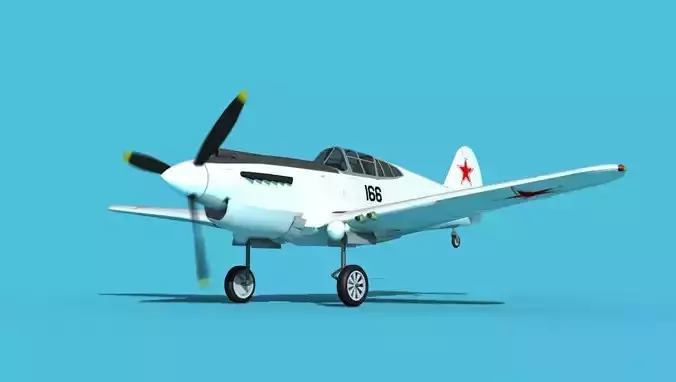 Curtiss P-40B Tomahawk V14 Soviet Union 3D model