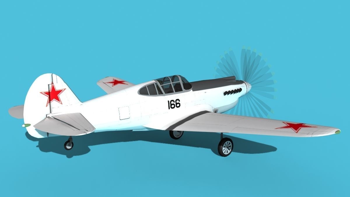 Curtiss P-40B Tomahawk V14 Soviet Union 3D model_5