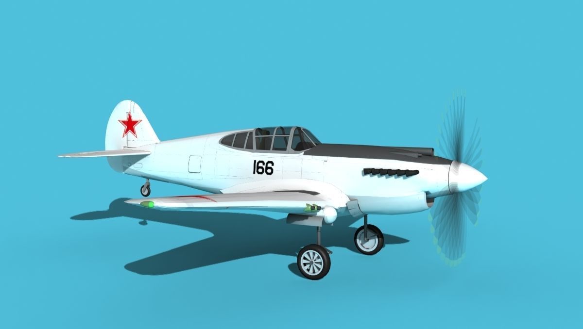 Curtiss P-40B Tomahawk V14 Soviet Union 3D model_3