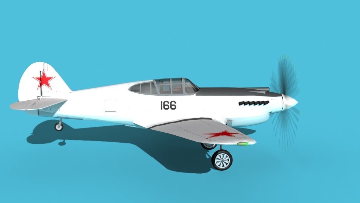 Curtiss P-40B Tomahawk V14 Soviet Union 3D model_4