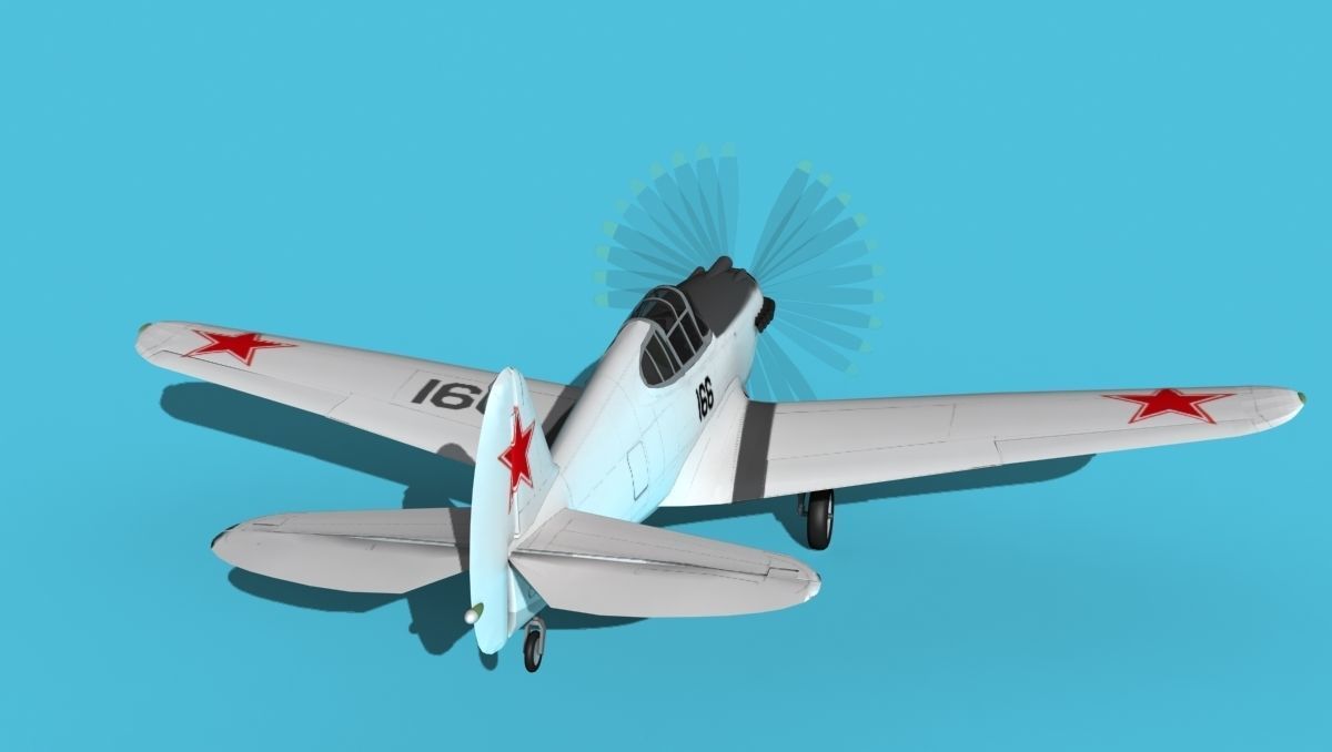 Curtiss P-40B Tomahawk V14 Soviet Union 3D model_6