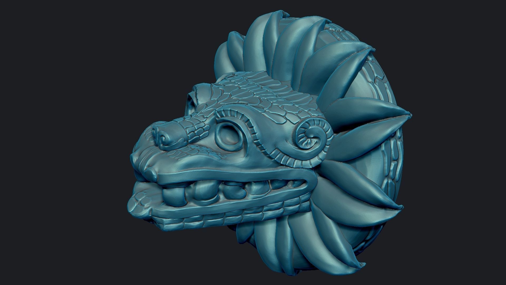 Quetzalcoatl - Aztec Deity 3D print model_3