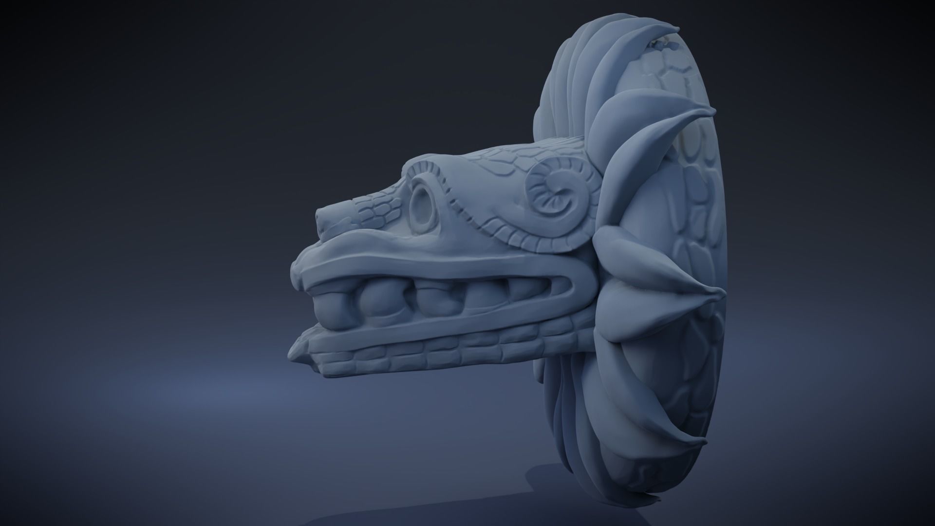 Quetzalcoatl - Aztec Deity 3D print model_5