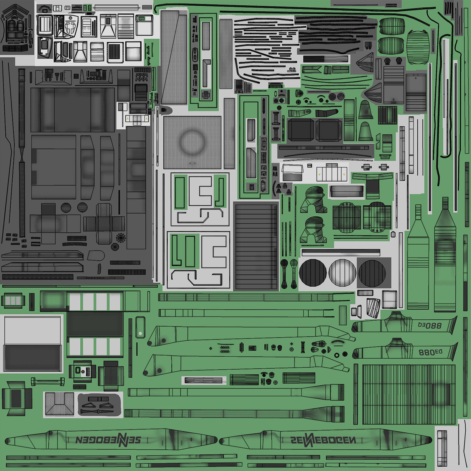 SENNEBOGEN 880 EQ Crawler Low-poly 3D model_22