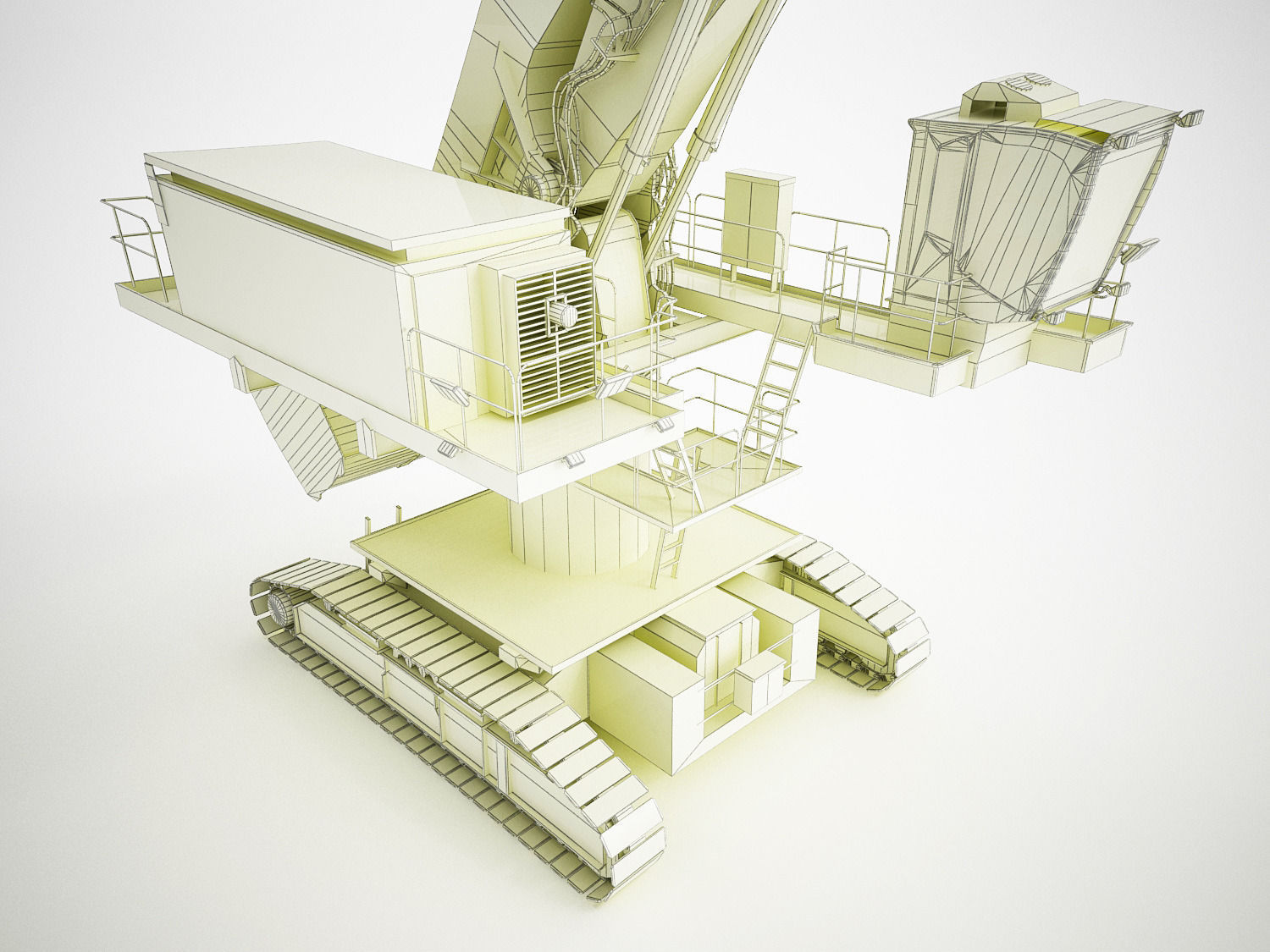 SENNEBOGEN 880 EQ Crawler Low-poly 3D model_20