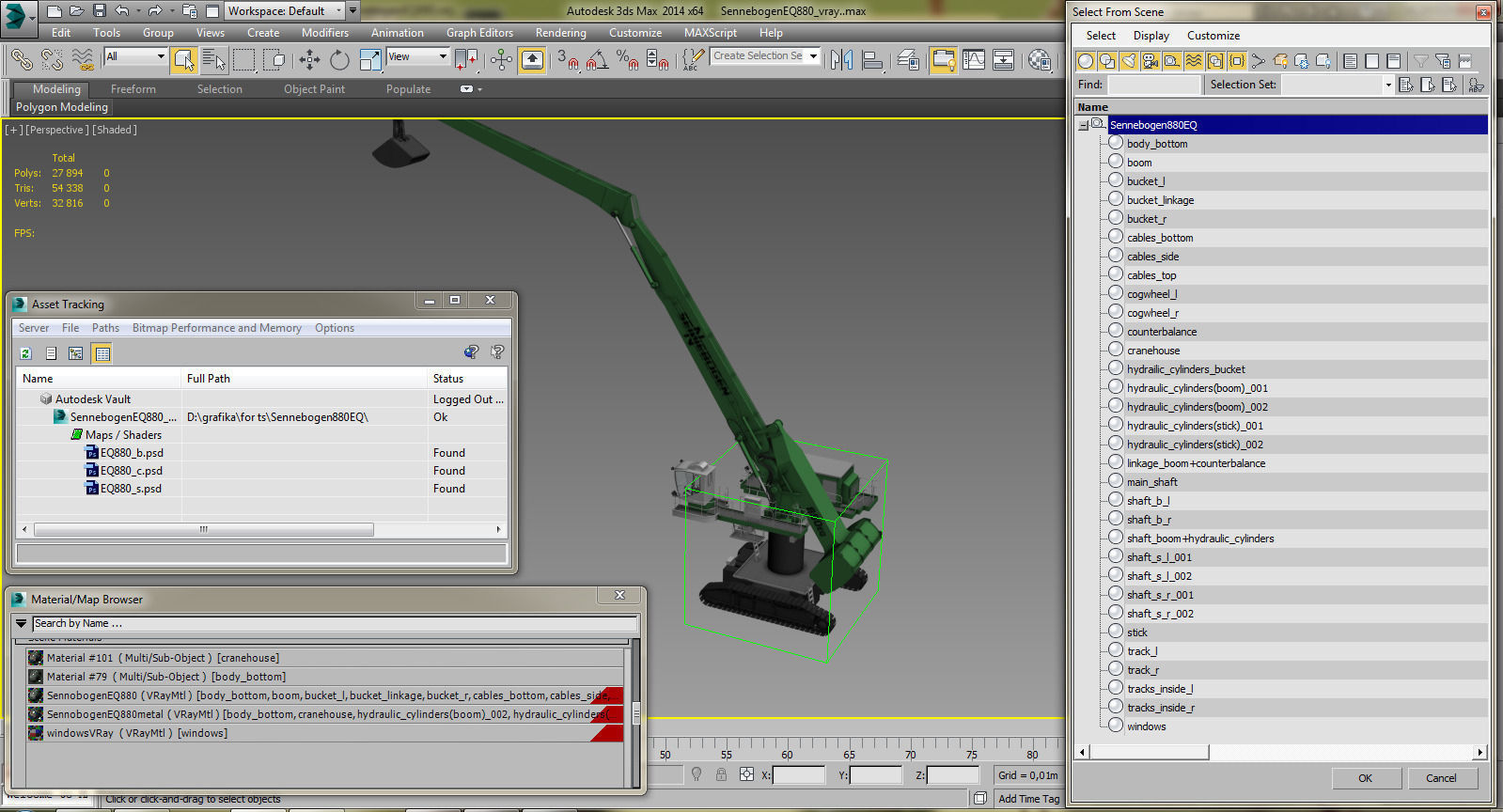 SENNEBOGEN 880 EQ Crawler Low-poly 3D model_23
