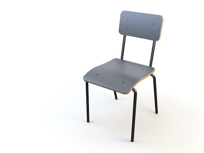 School Chair 3D model