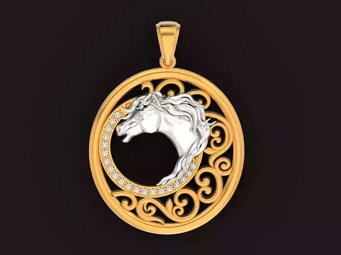 Carrere horse pendant 1482