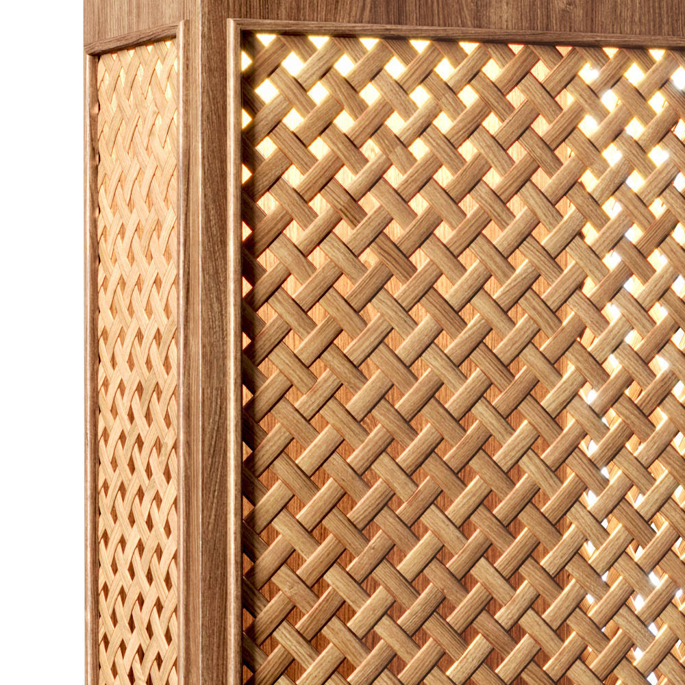 Florence rattan wall lantern FV2  3D model_3