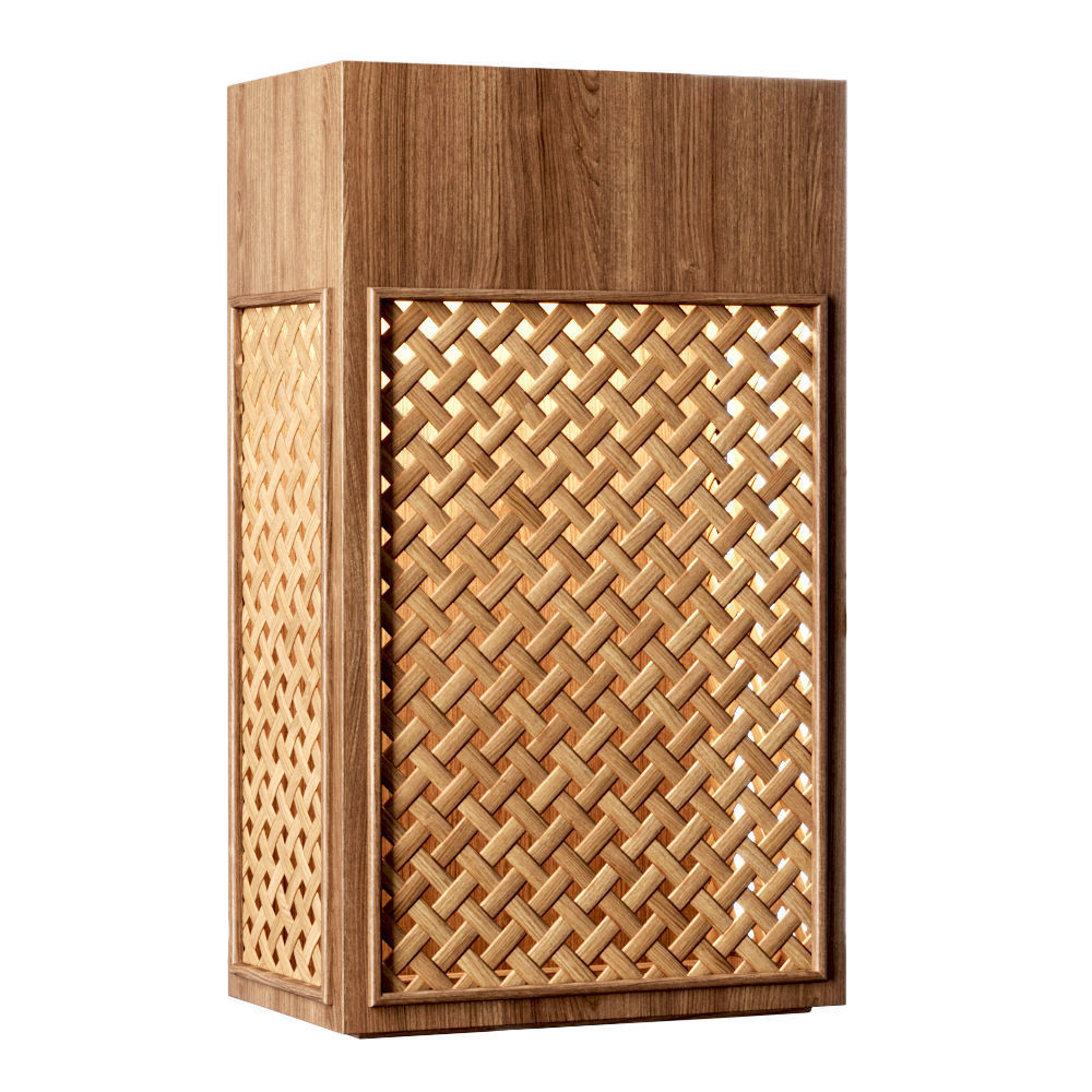 Florence rattan wall lantern FV2  3D model_1