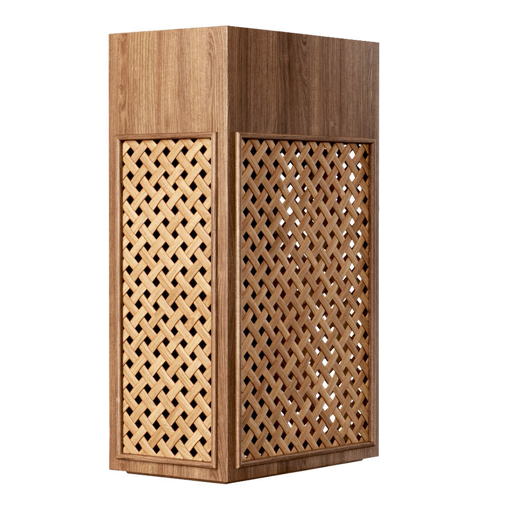 Florence rattan wall lantern FV2  3D model_2