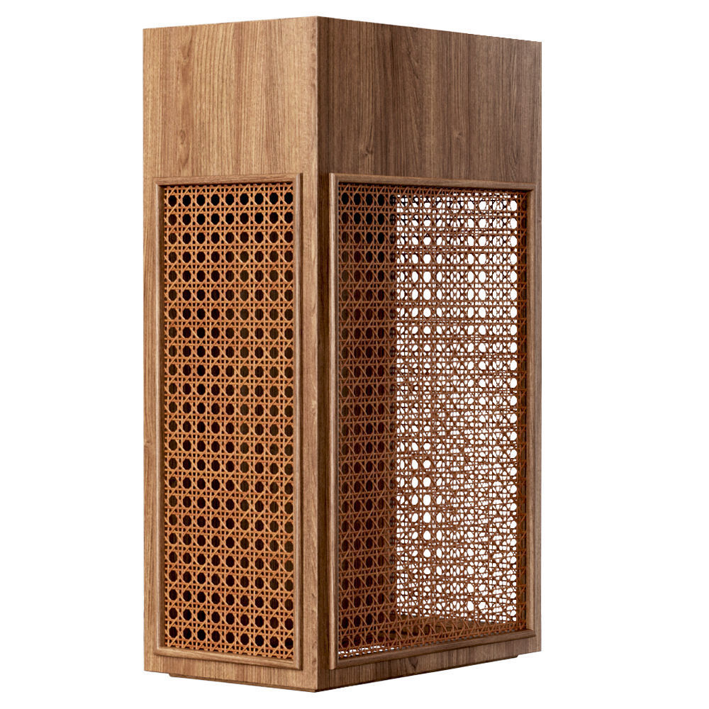 Florence rattan wall lantern FV3  3D model_2