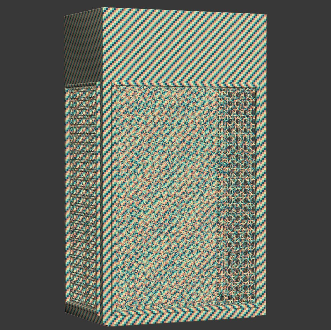 Florence rattan wall lantern FV3  3D model_5