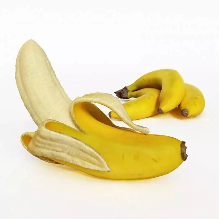 Peeled Banana 3D model_0