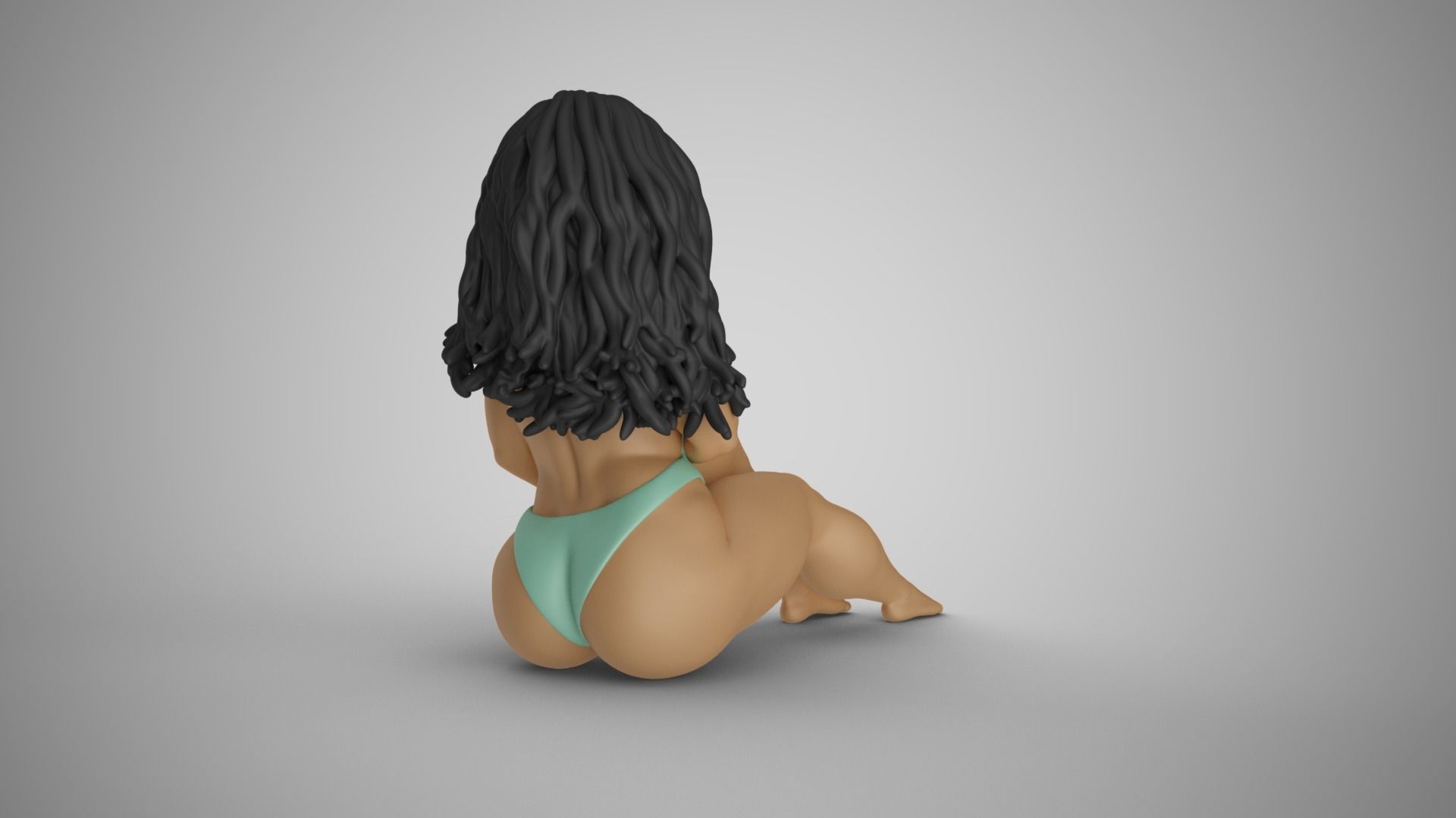 Summer Beach Girl 3D print model_7
