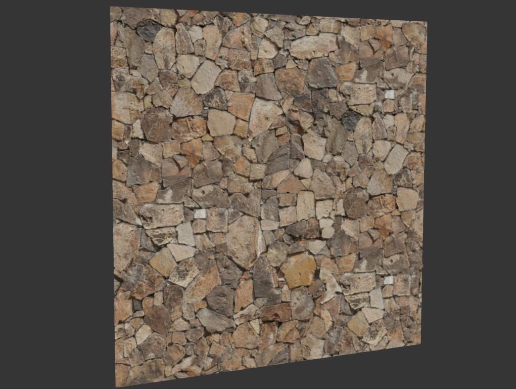 Ultra realistic Decorative stone wall geometry 3D model_3